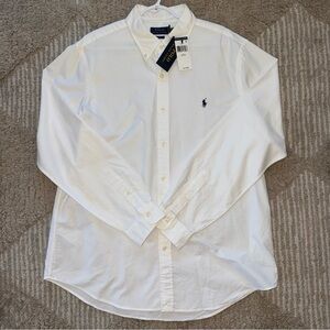 Polo by Ralph Lauren Men's White Long Sleeve Button up Shirt